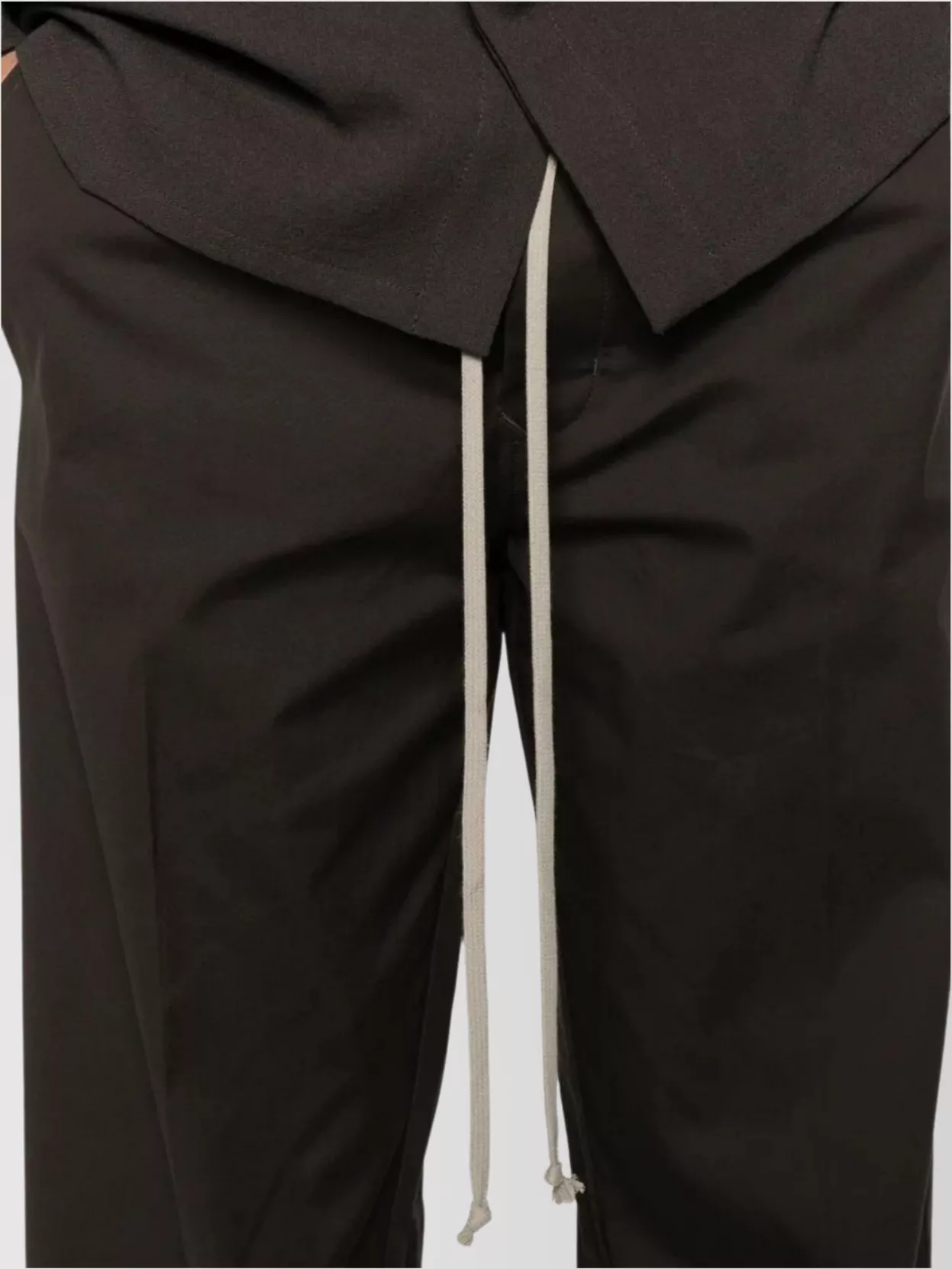 Rick Owens Drawstring Trousers Cuffed Hem