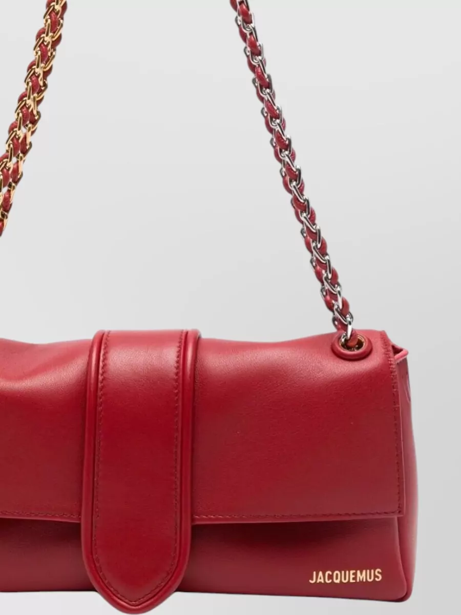 Jacquemus Le Bambino Lamb Leather Chain Shoulder Bag