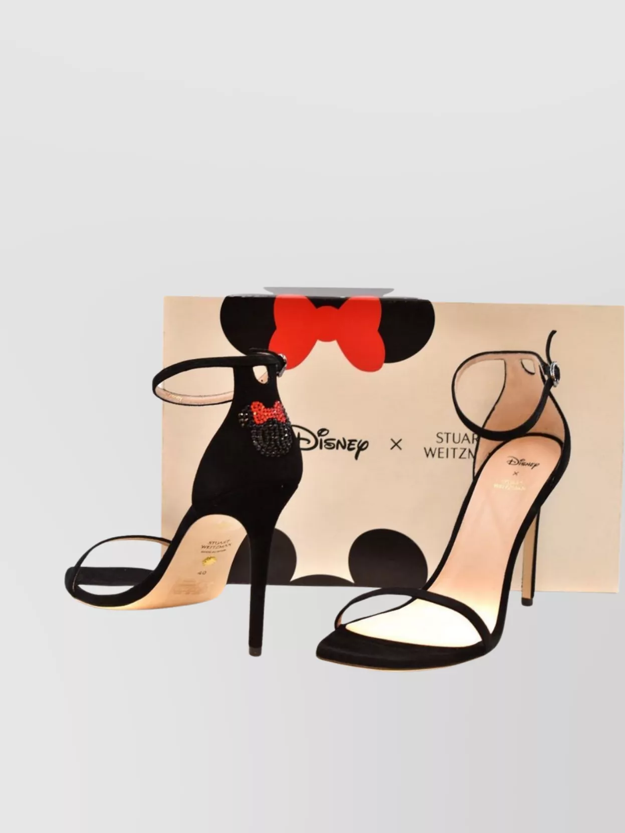 Stuart Weitzman Toe Stiletto Heel Sandals Embellished Detail