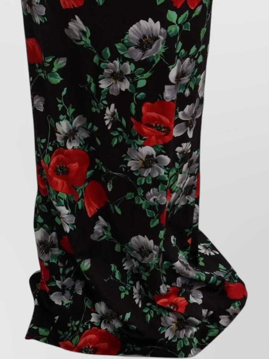 Dolce&Gabbana Floral-Print Sleeveless Boat Neck Maxi Dress