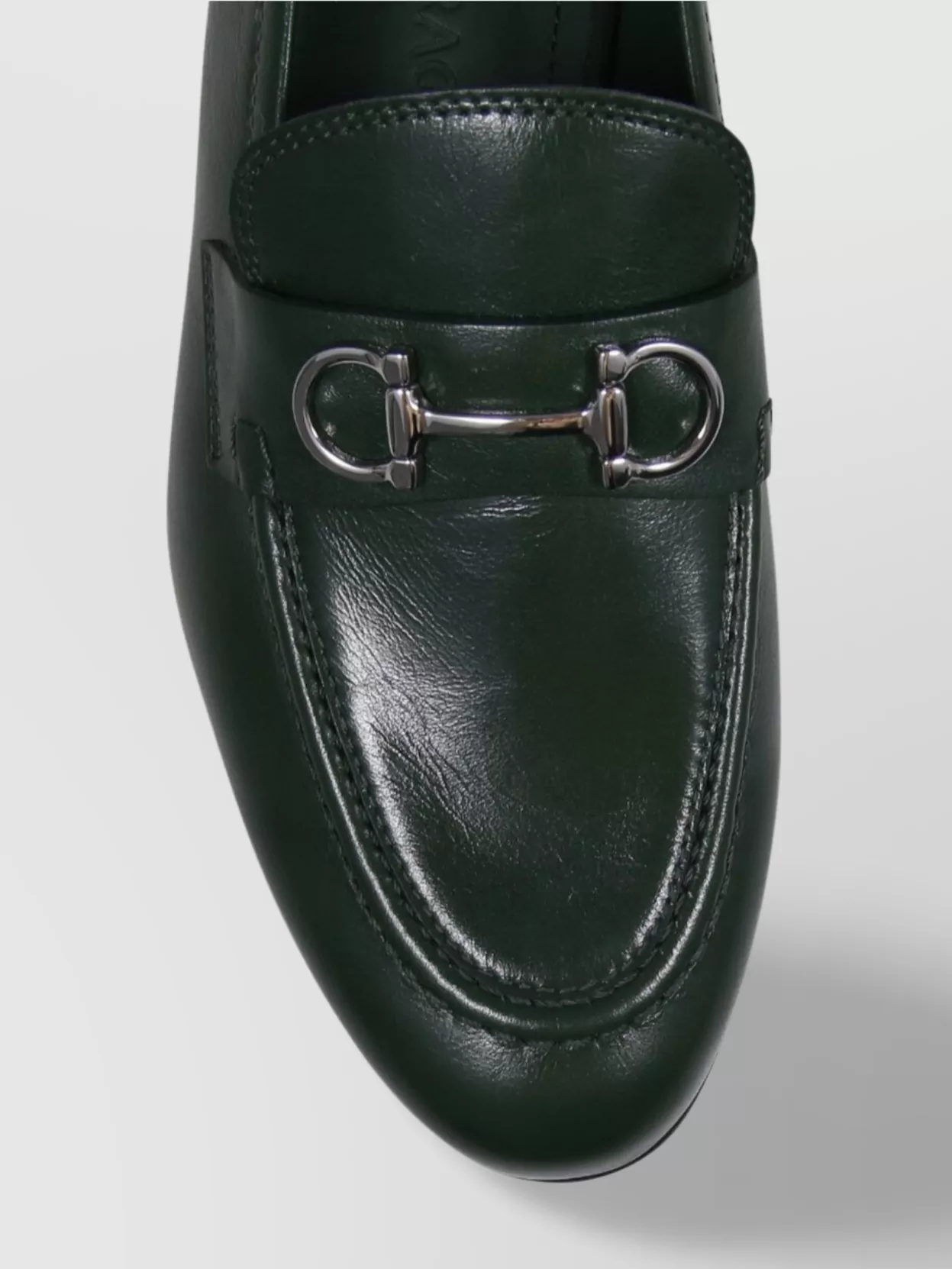 Ferragamo Metallic Hardware Loafer Round Toe