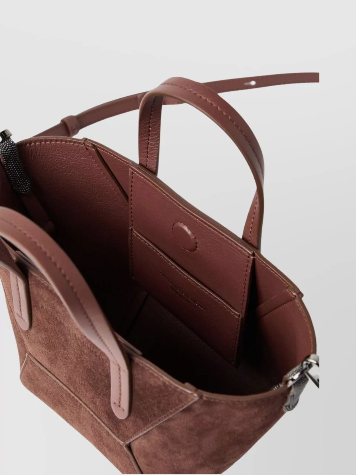 Brunello Cucinelli Leather Tote Bag Adjustable Strap
