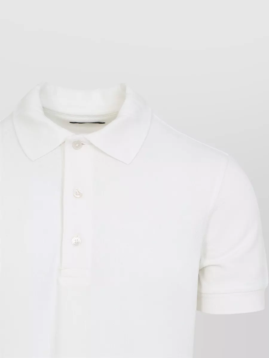 Tom Ford Shirt Polo Collar Ribbed Cuffs Short Sleeves