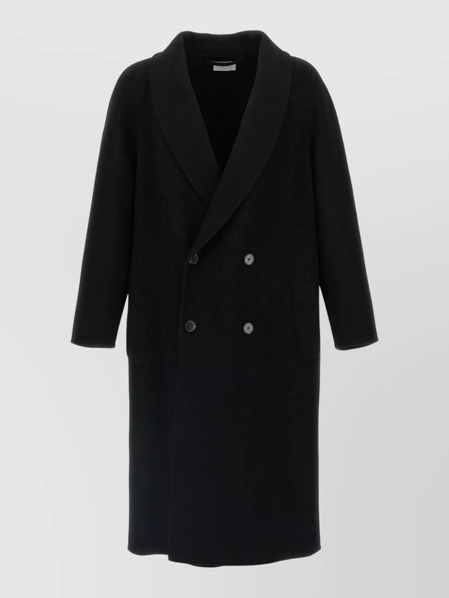 The Row Long Belted Coat Shawl Collar