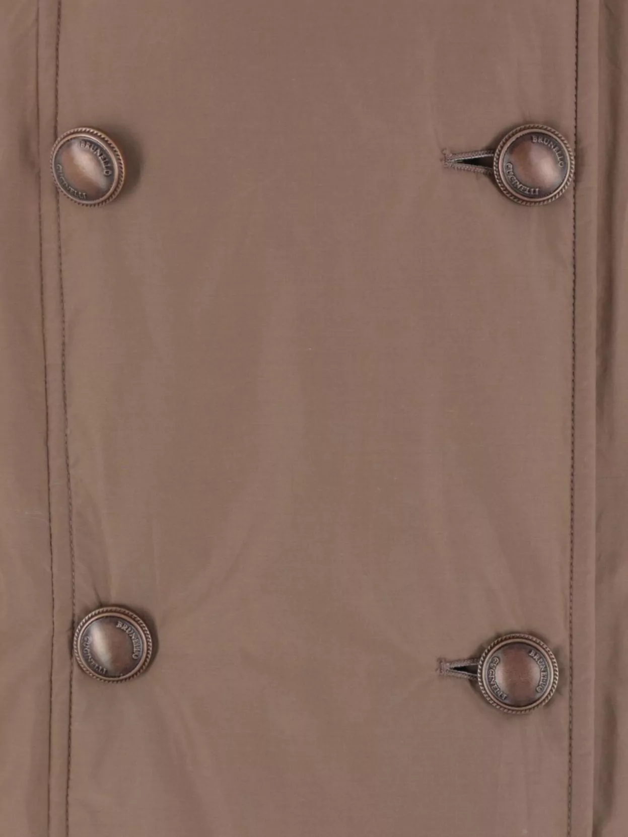 Brunello Cucinelli Short Button Detailing Down Jacket In Brown