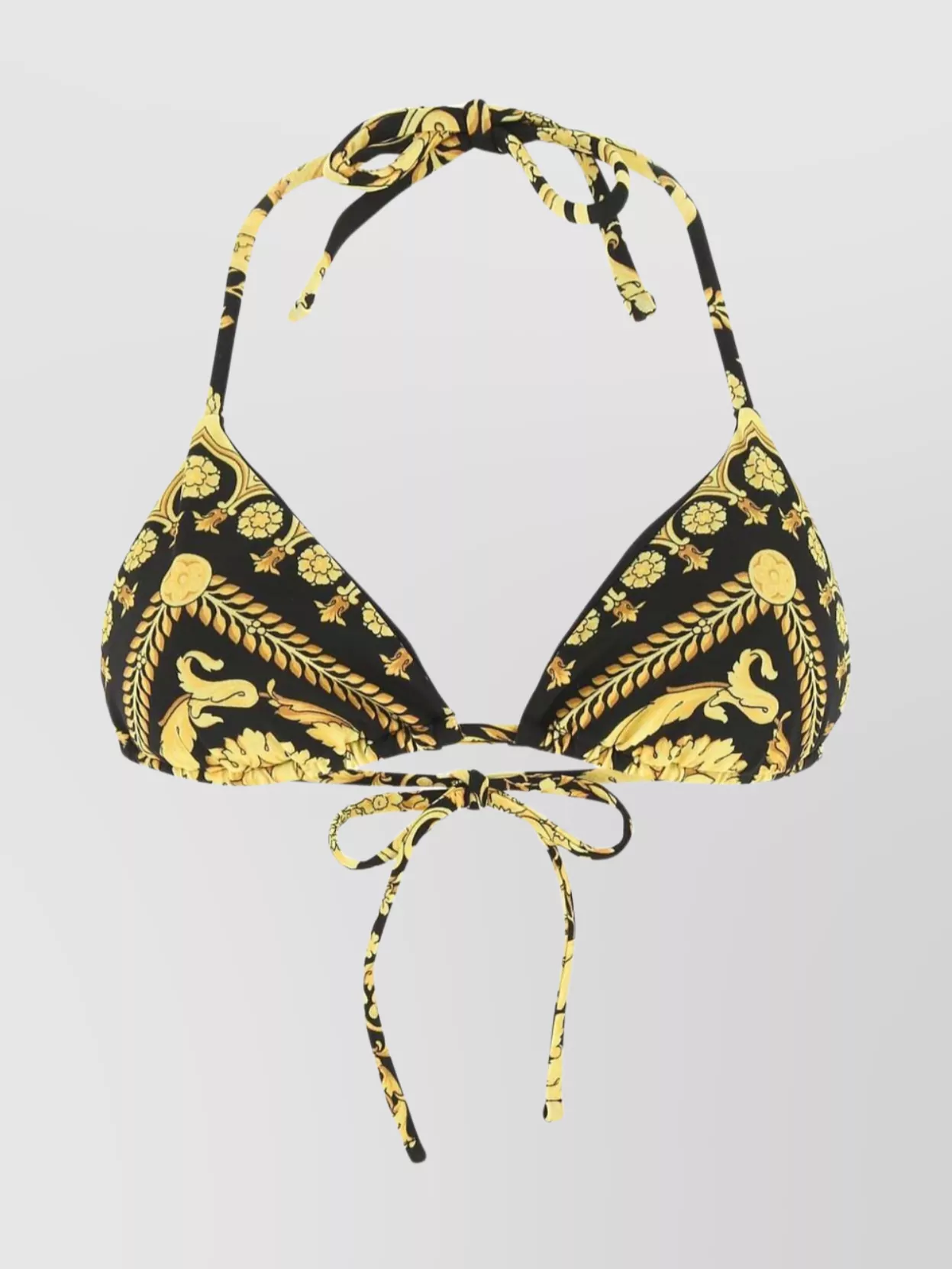 Shop Versace Triangle Cups Halterneck Tie Bikini Top