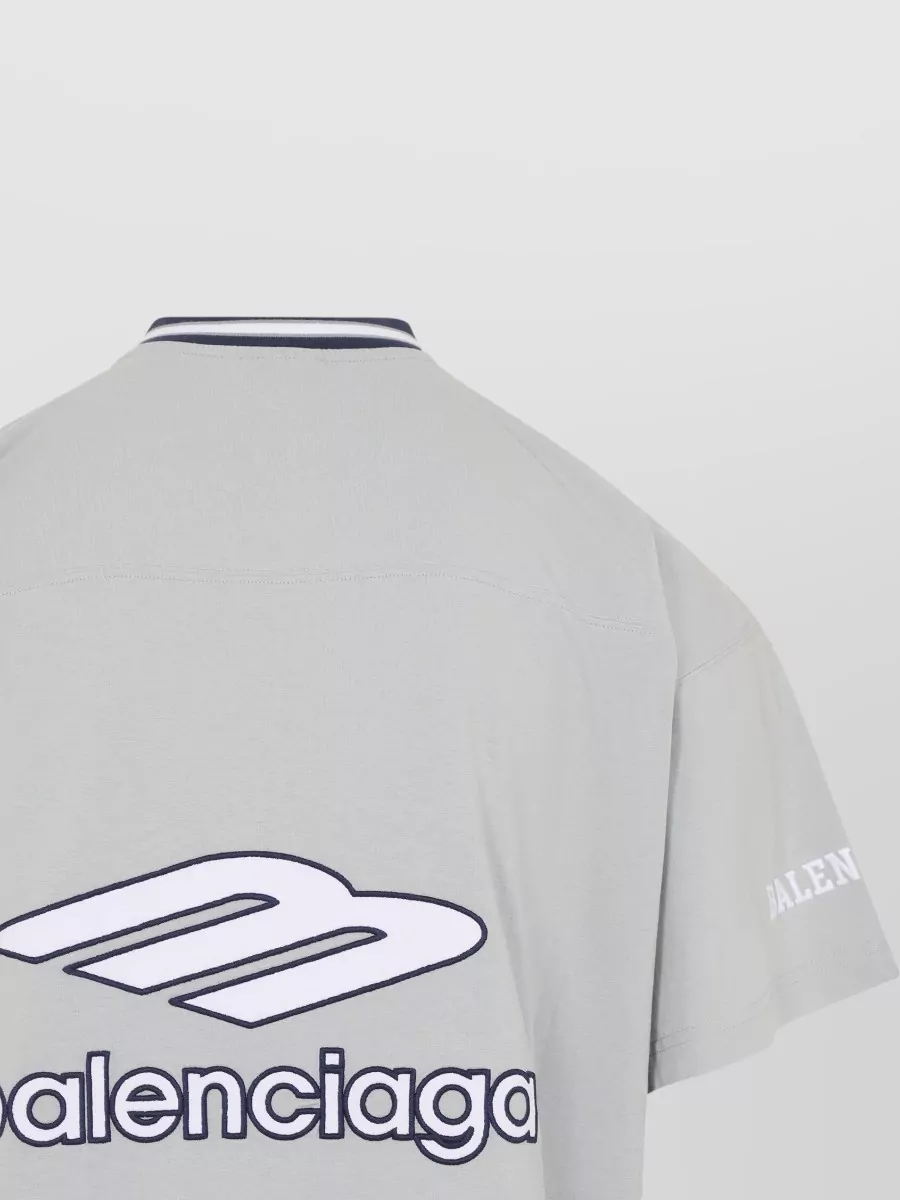 Balenciaga V Neck Oversized Short Sleeve T Shirt