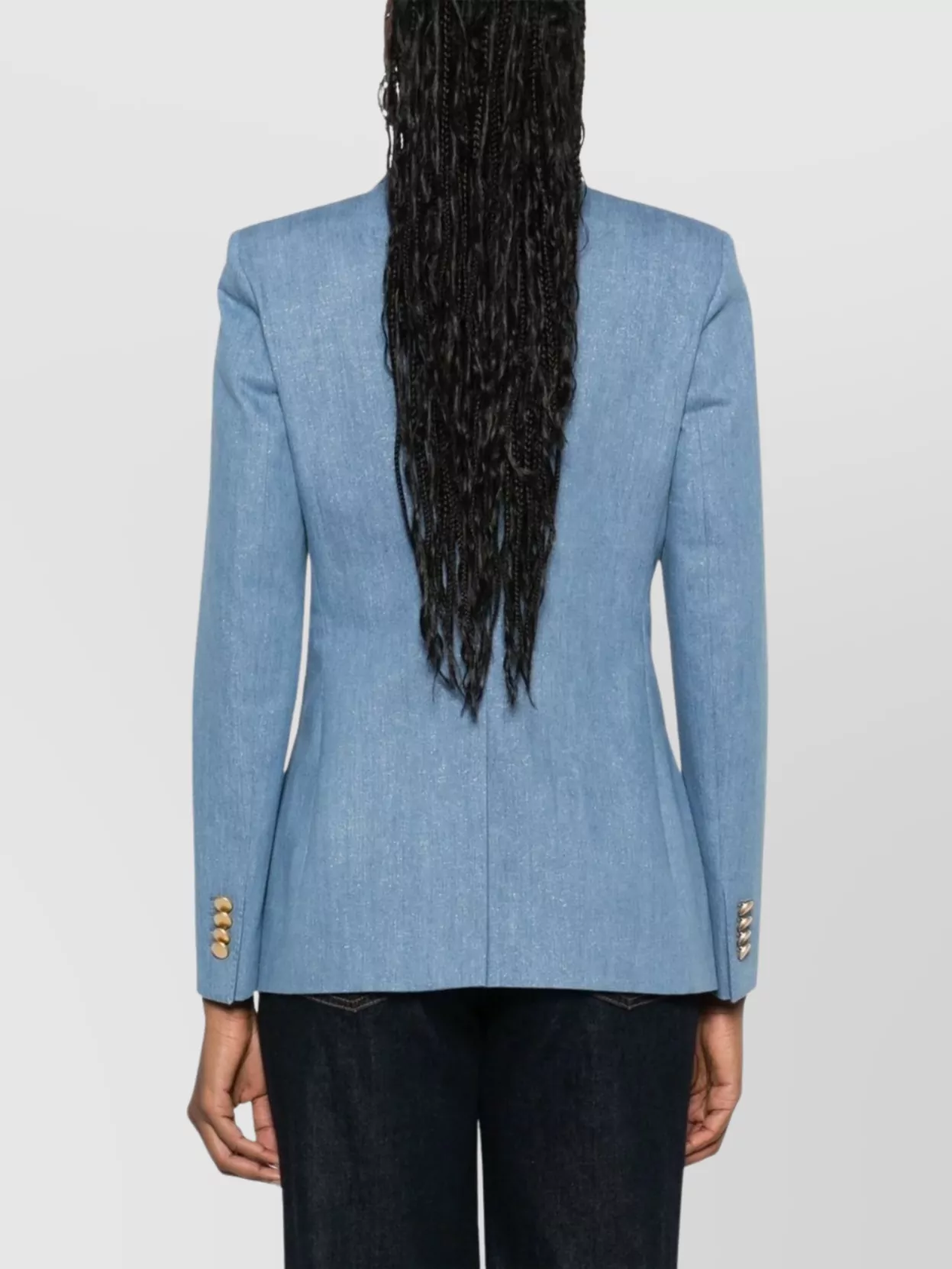 Tagliatore Structured Double-breasted Blazer Flap Pockets In Blue