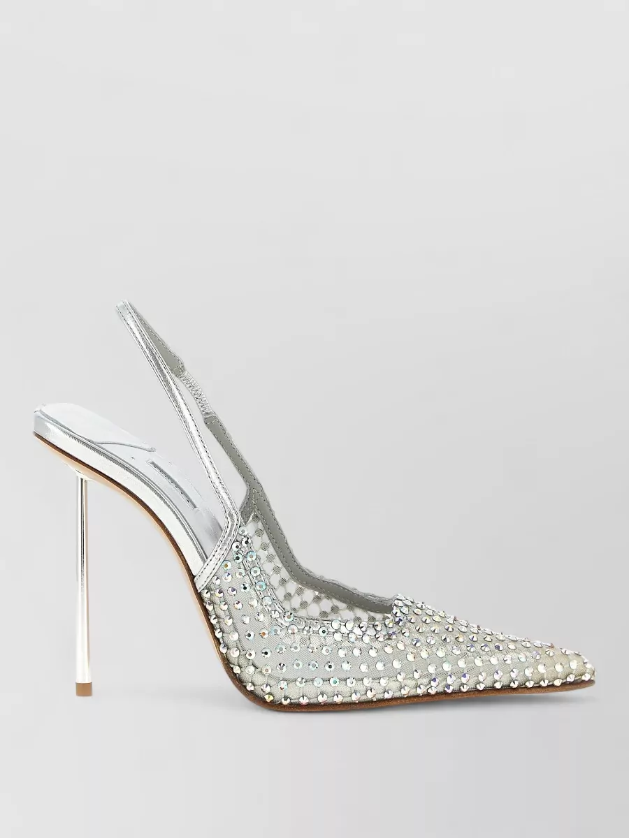 Le Silla Gilda Slingback Pumps Metallic Stiletto Design