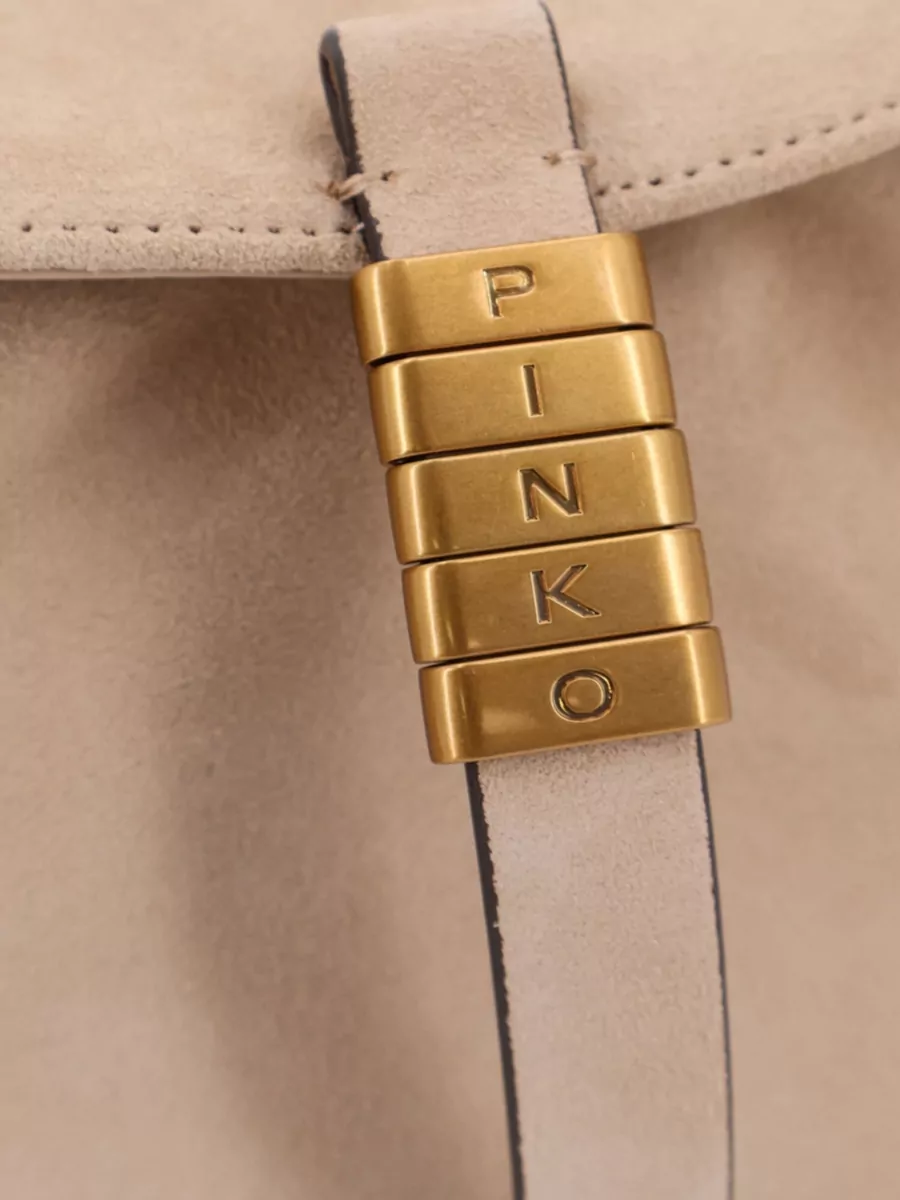 Pinko Love Bag Medium Suede Leather Shoulder Bag