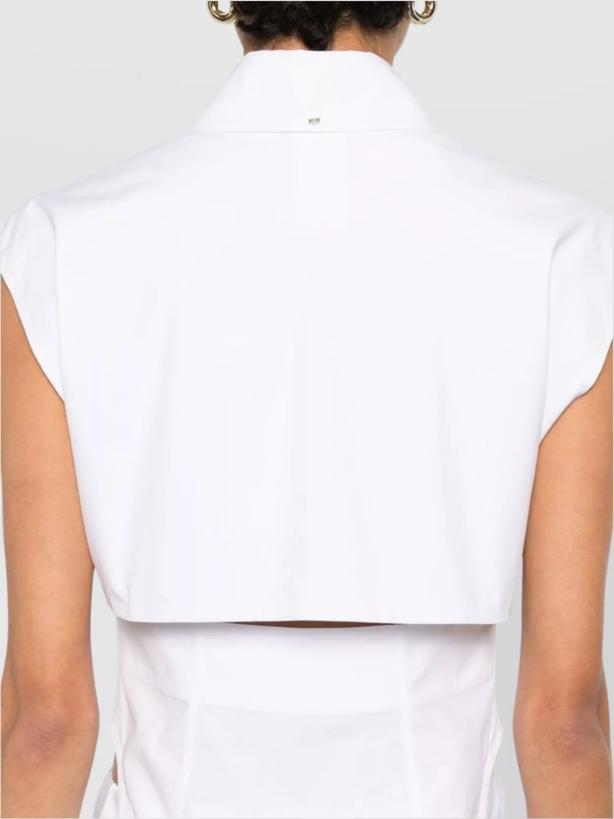 Sportmax Casual Sleeveless Collared Top With Cut-Out Detailing