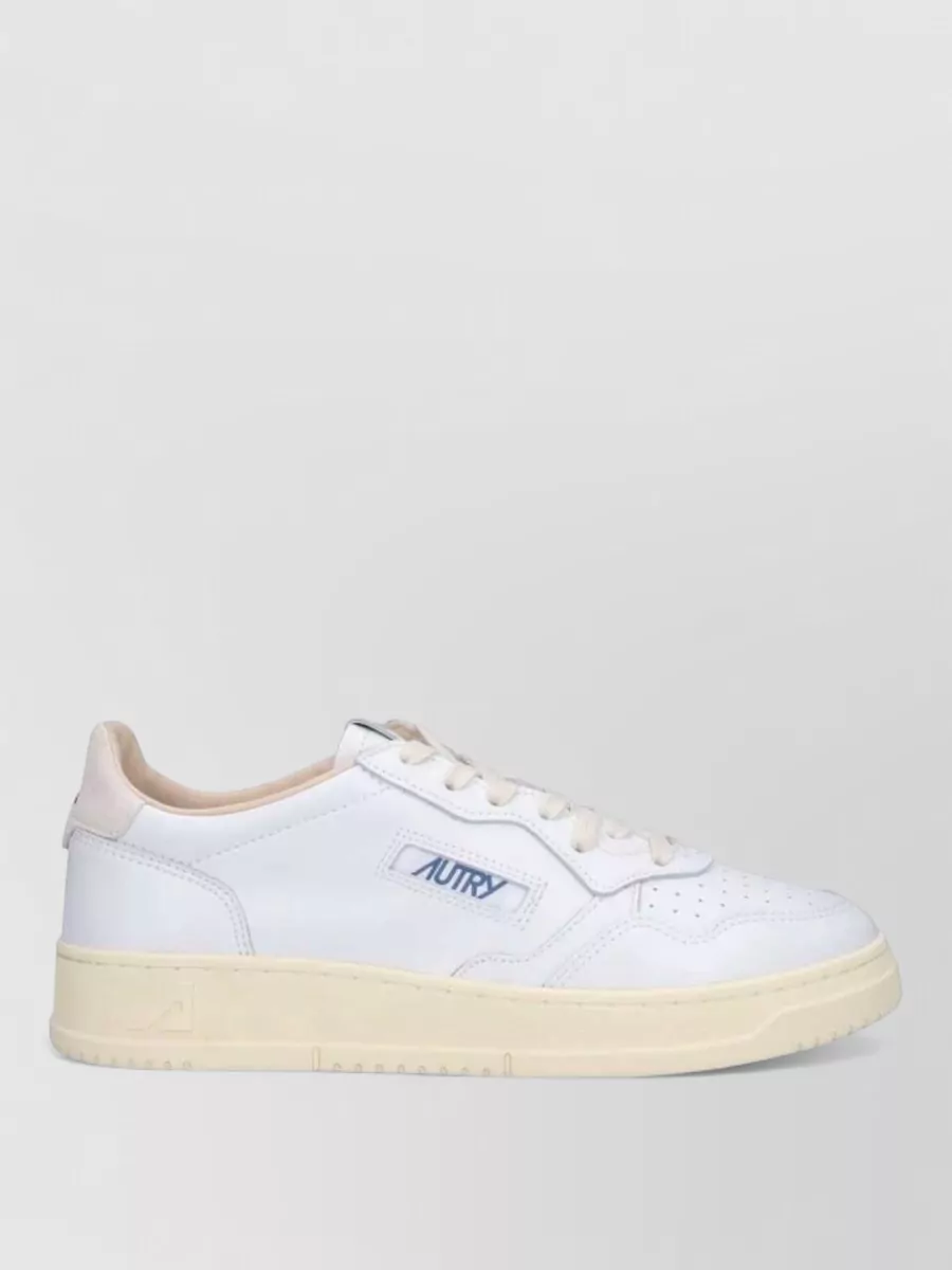 Autry Leather Suede Logo Low-Top Sneakers