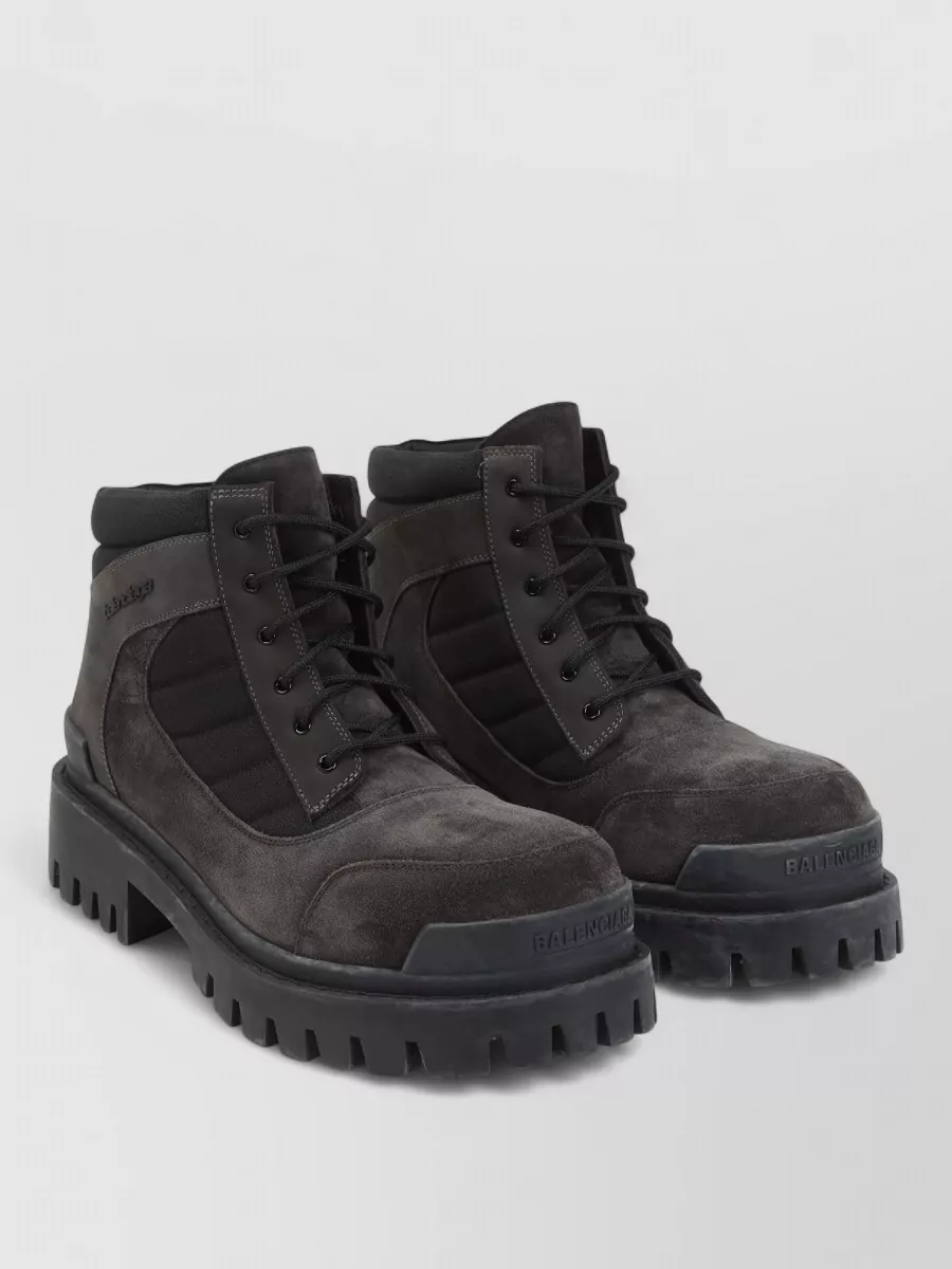 Balenciaga leather combat ankle boots