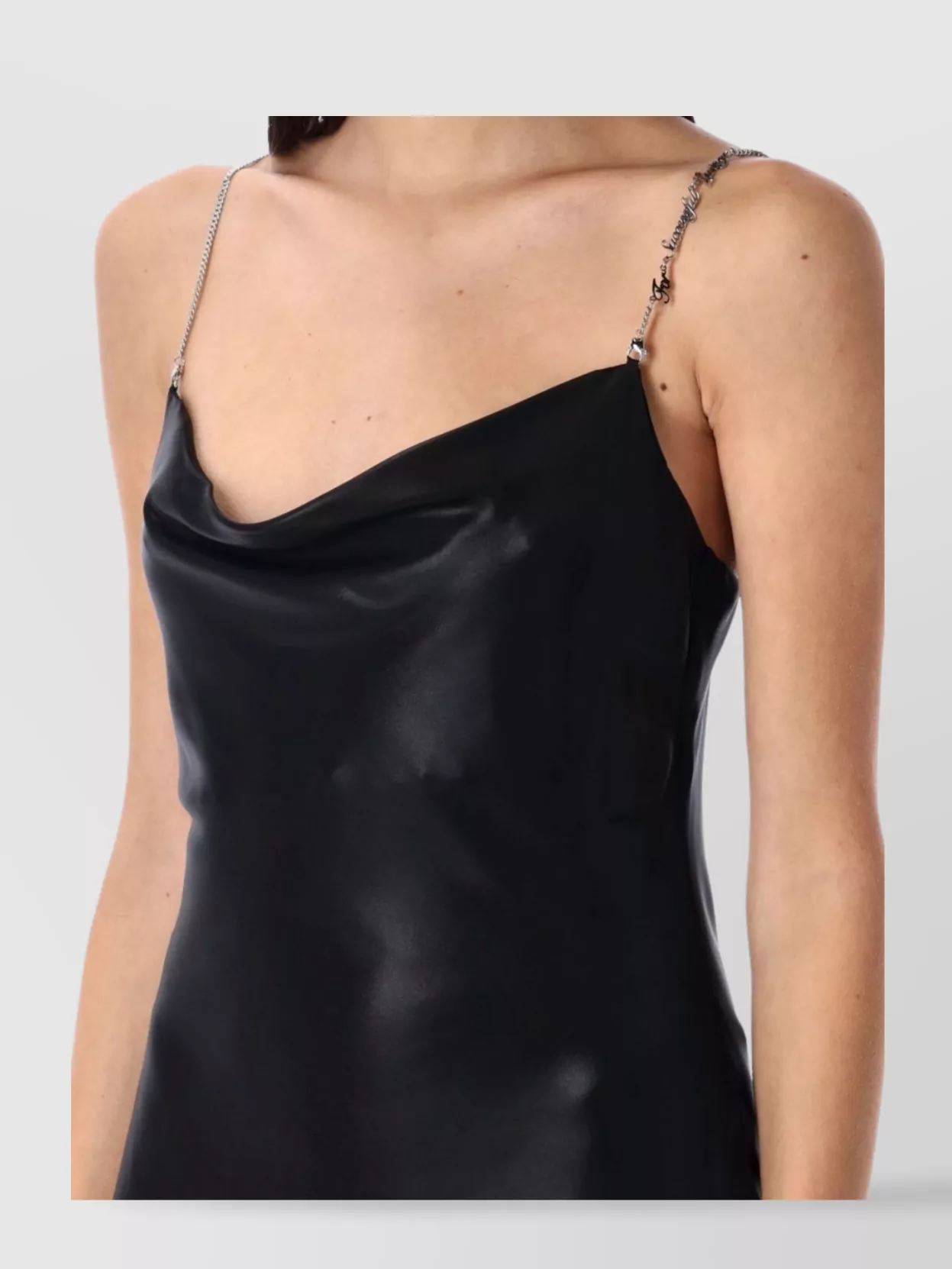Shop Diesel Shiny Metallic Slip Mini Dress