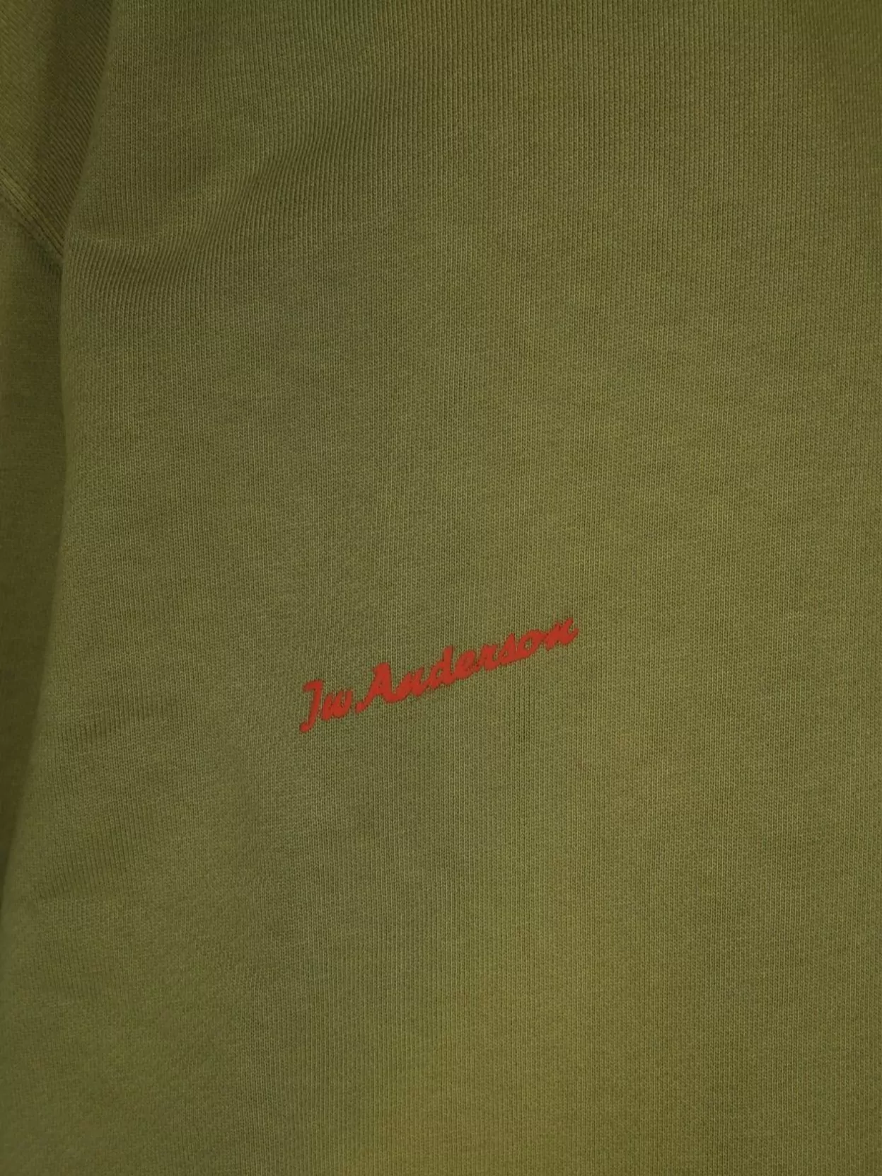 Jw Anderson Aged Logo Hoodie Featuring Drawstring Hood