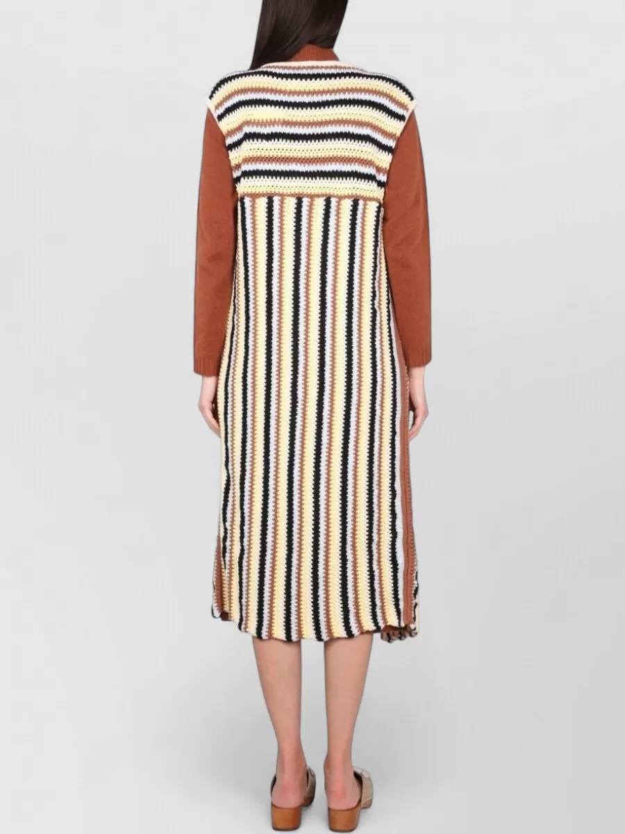 Alysi Striped Long Vest