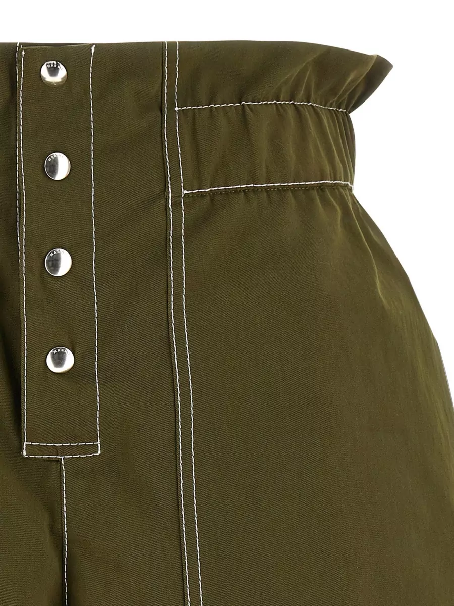 Marni Cotton Gabardine Tailored Shorts