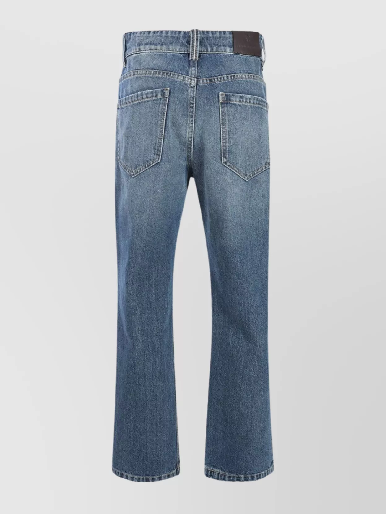 Brunello Cucinelli Straight Trousers With Belt Loops And Pockets In Blue