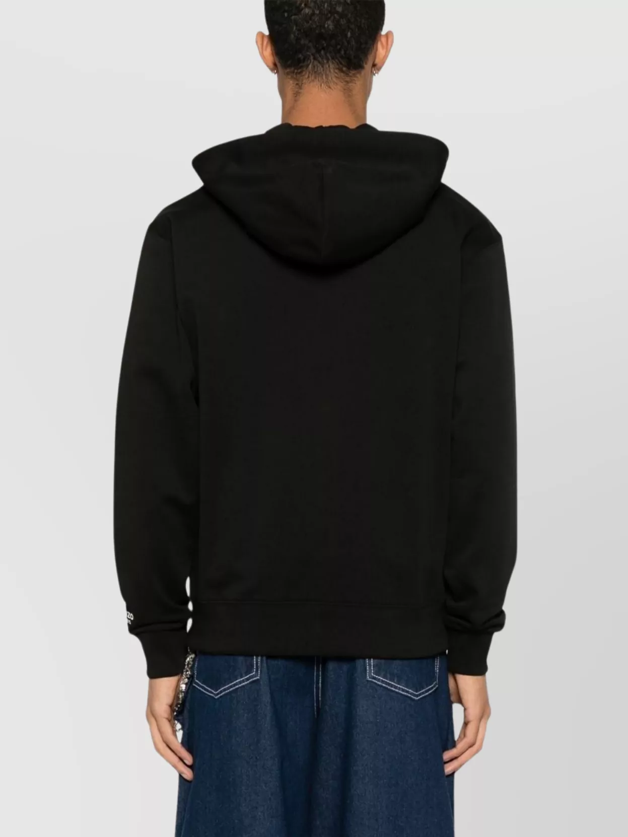 Kenzo Ribbed Cuffs And Hem Hoodie With Pouch Pockets