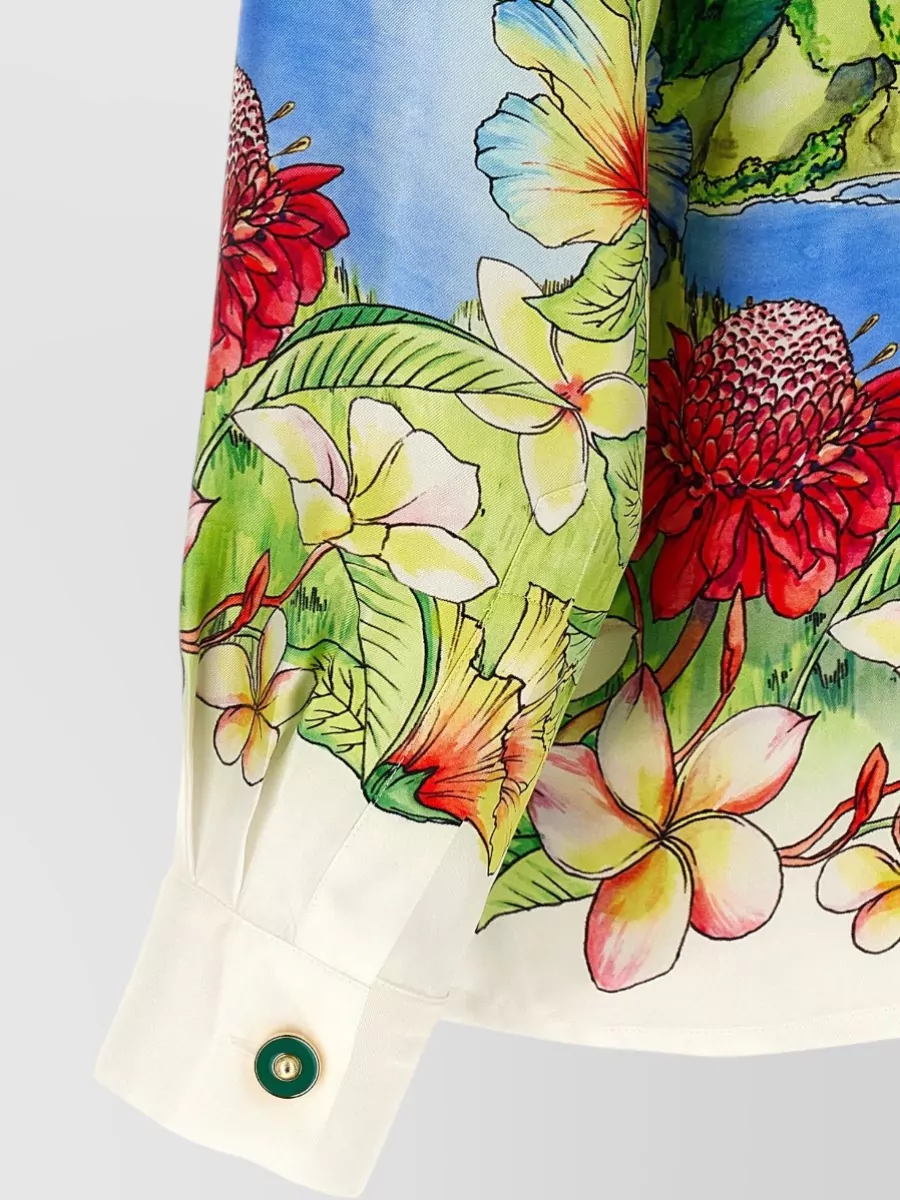 Casablanca Tropical Graphic Shirt Long Sleeves Back Print