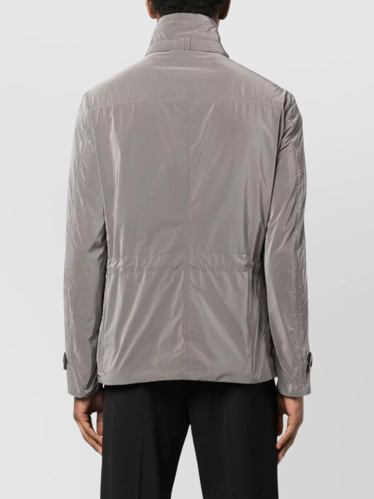 Moorer Nabucco Jacket Double-breasted High Collar In Gray