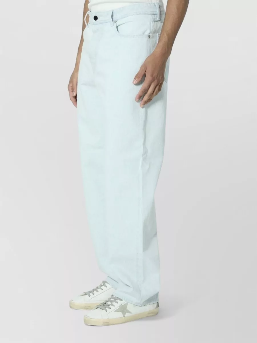Stone Island Denim Mid-Rise Wide-Leg Relaxed-Fit Jeans