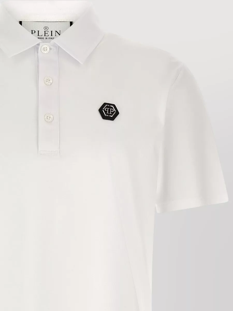 Philipp Plein Polo Shirt Straight Cut Side Slits