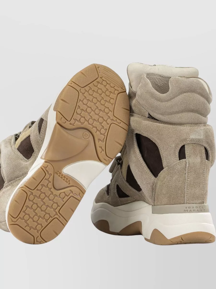Isabel Marant Suede Wedge High-Top Sneakers