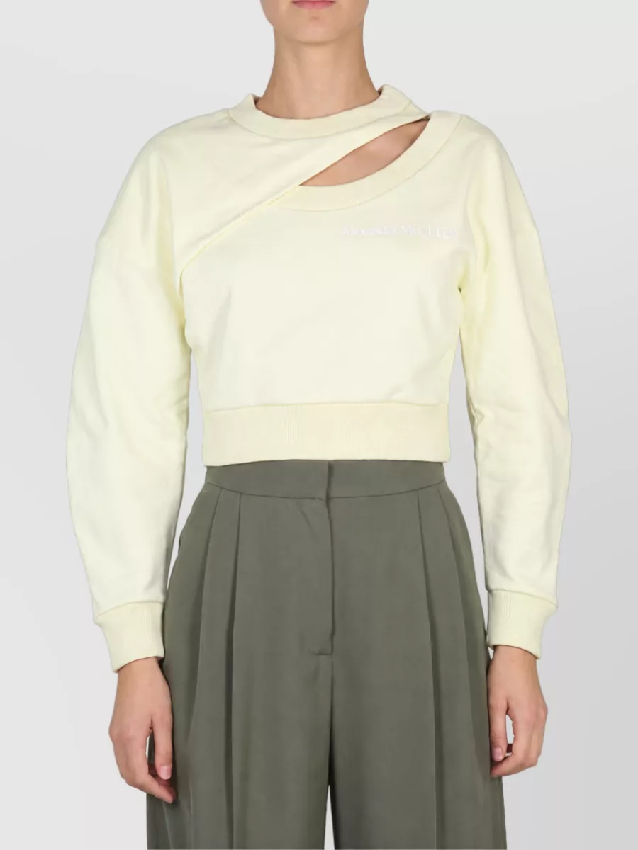 Alexander Mcqueen Cropped Knitted Top