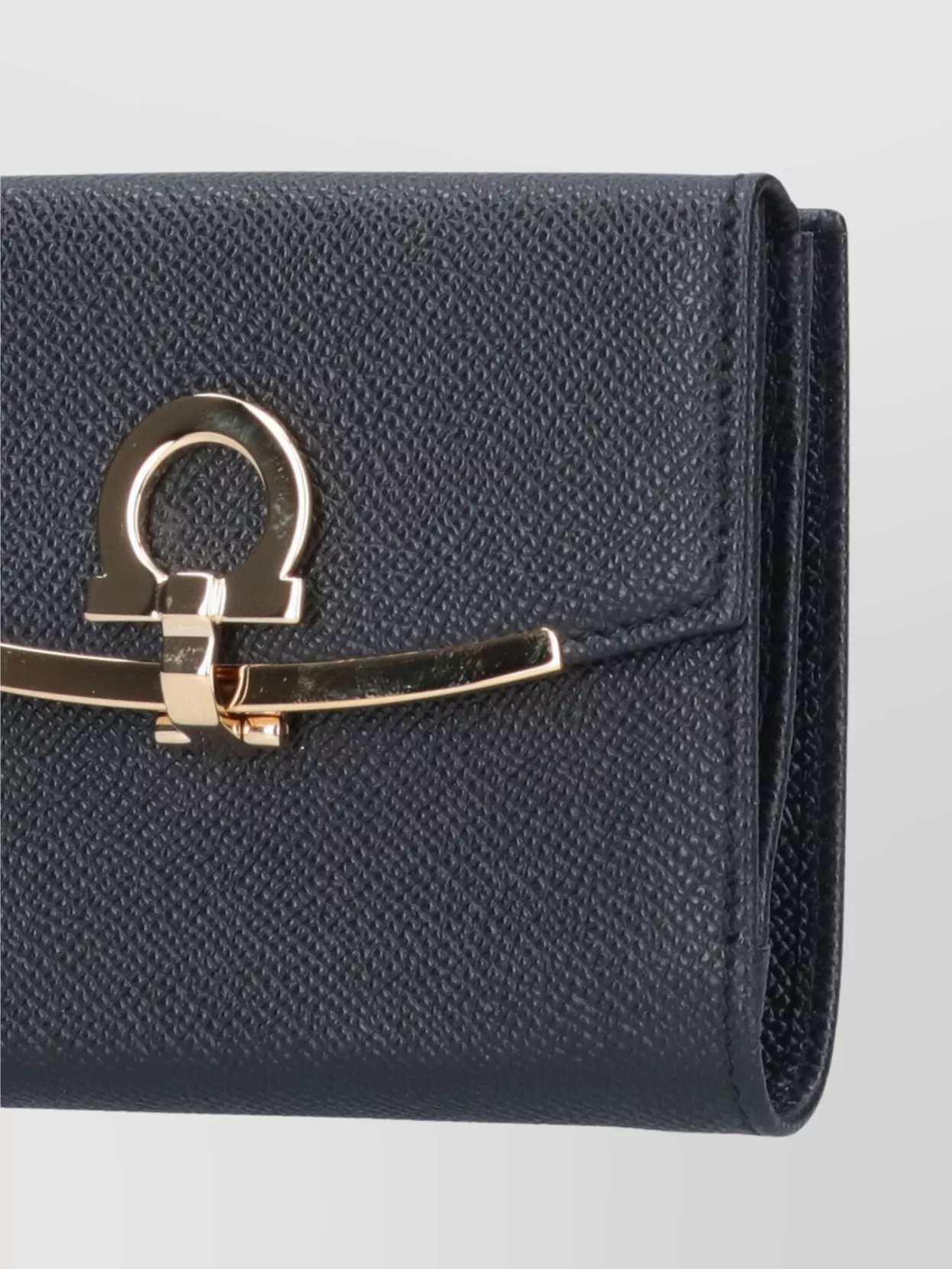 Ferragamo Textured Finish Purses And Cardholders In Grey
