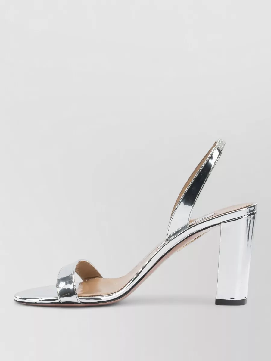 Aquazzura So Nude Block Heel 85Mm Sandals