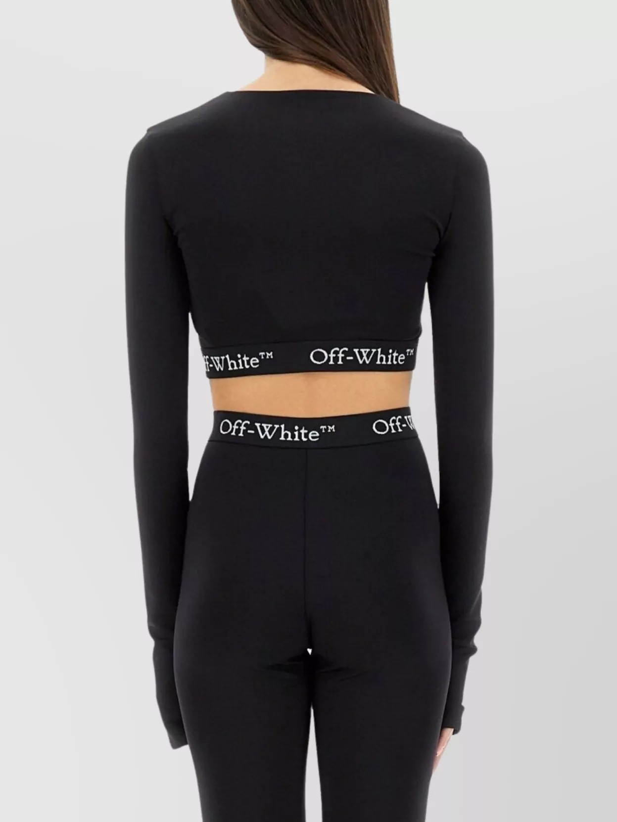 Off-White Logoed Band Cropped Top