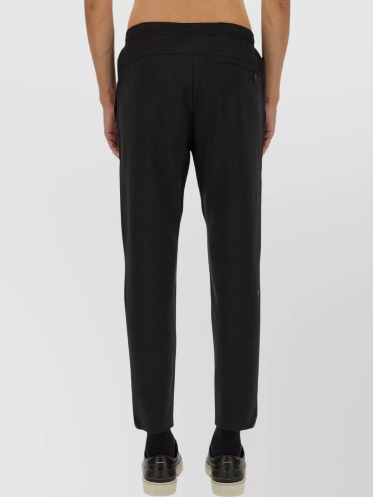 Hugo Boss Tapered Leg Ankle Length Trousers In Technical Fabric