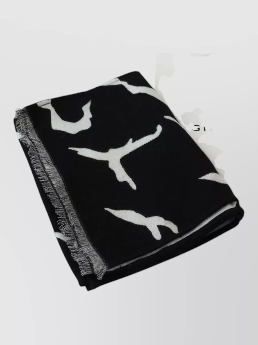 Givenchy Wool Abstract Print Scarf