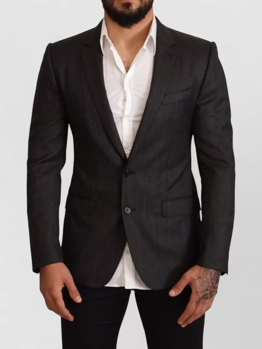 Dolce&Gabbana wool checked slim-fit blazer
