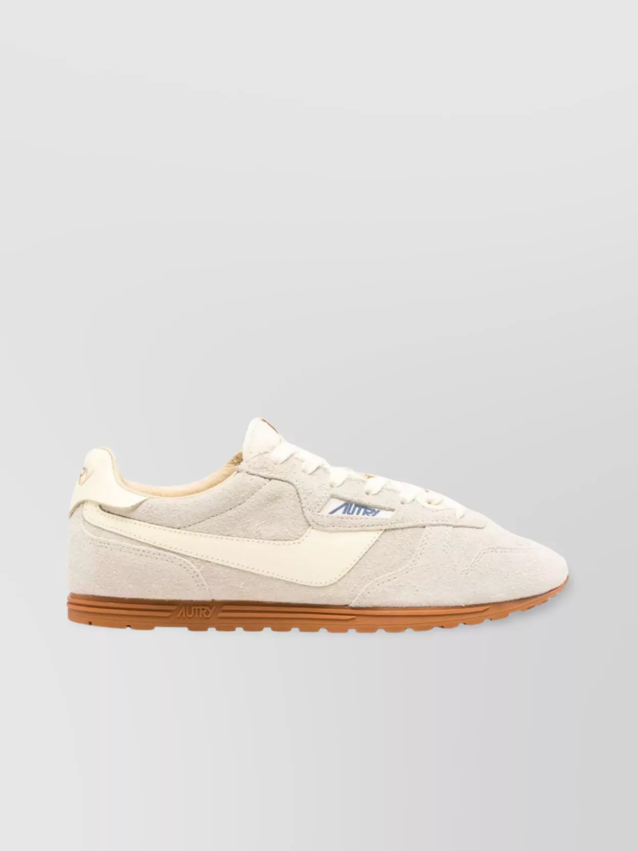 Autry Low Suede Leather Sneakers With Perforated Toe