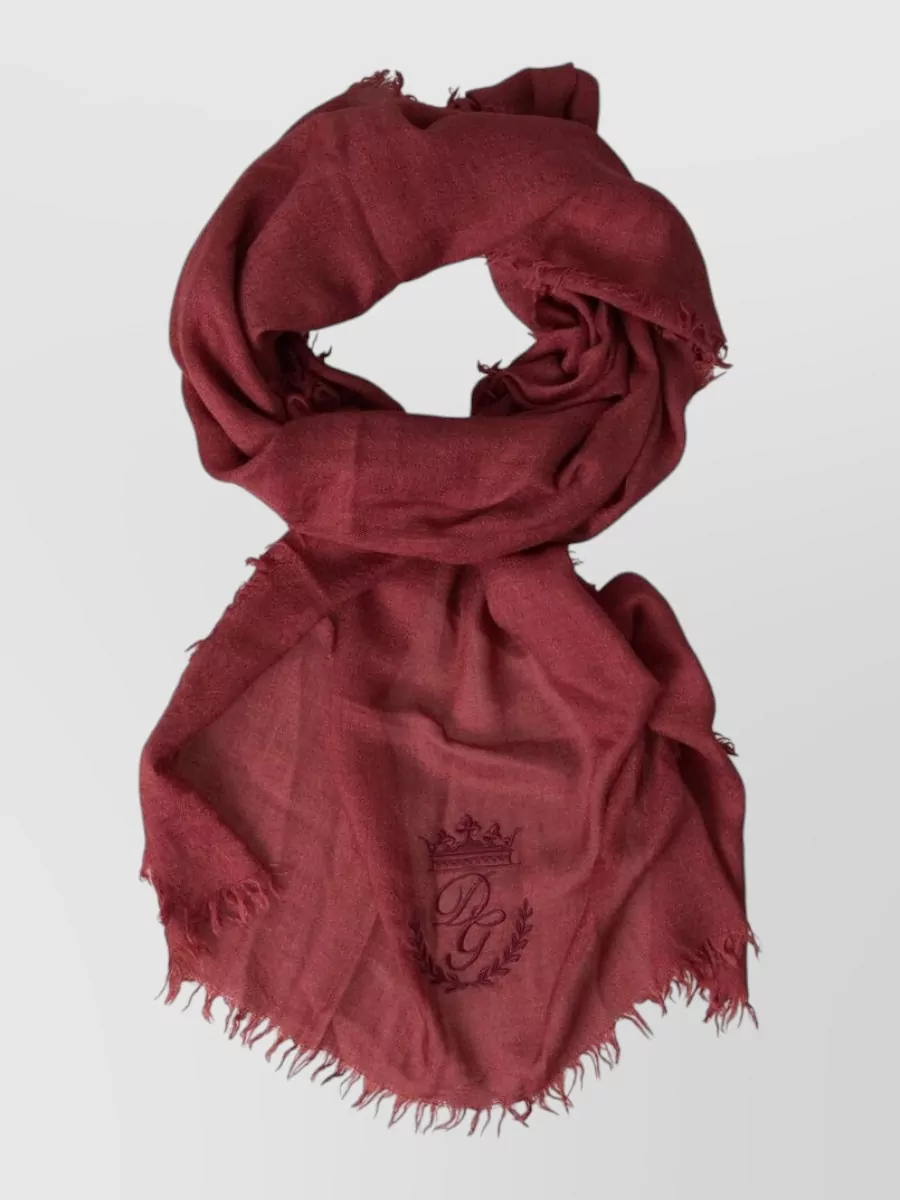 Dolce&Gabbana cashmere silk fringe scarf