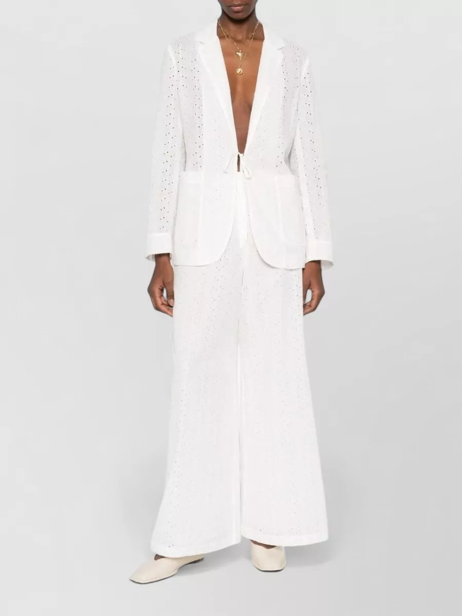 Forte Forte Embroidered Cotton Three-Quarter Sleeve Jacket
