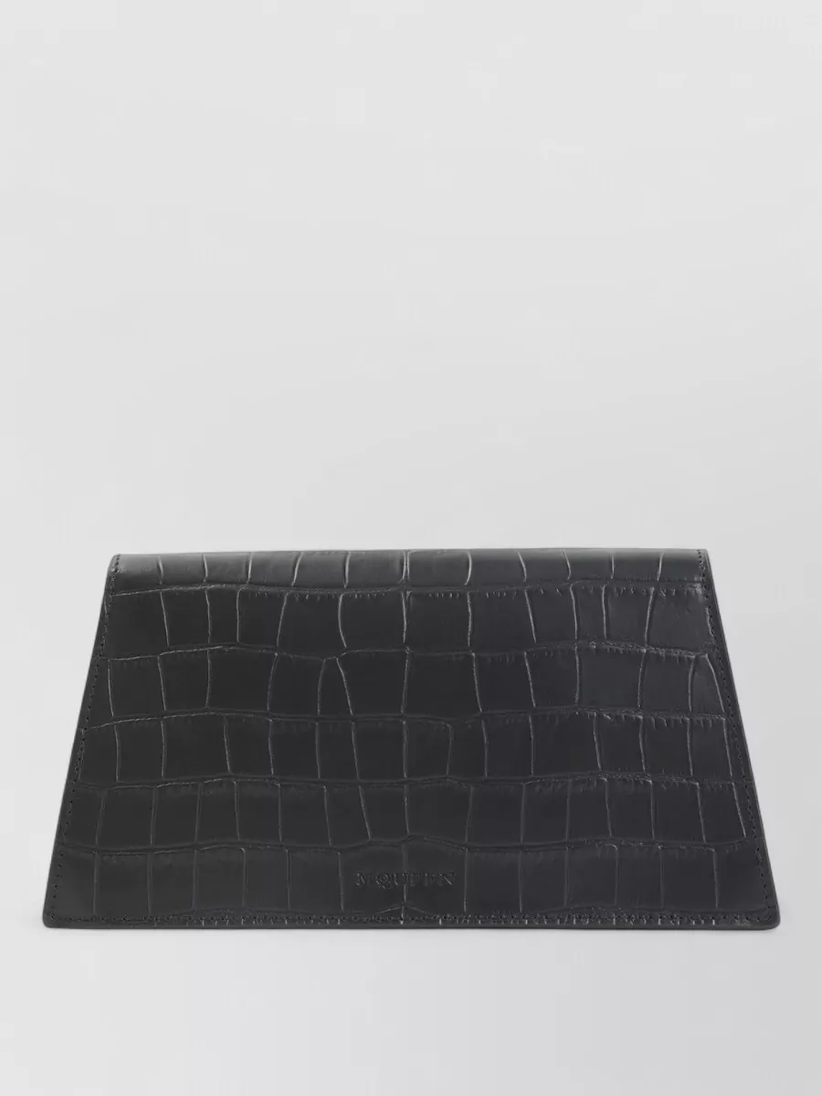 Alexander McQueen skull mini leather embossed clutch bag
