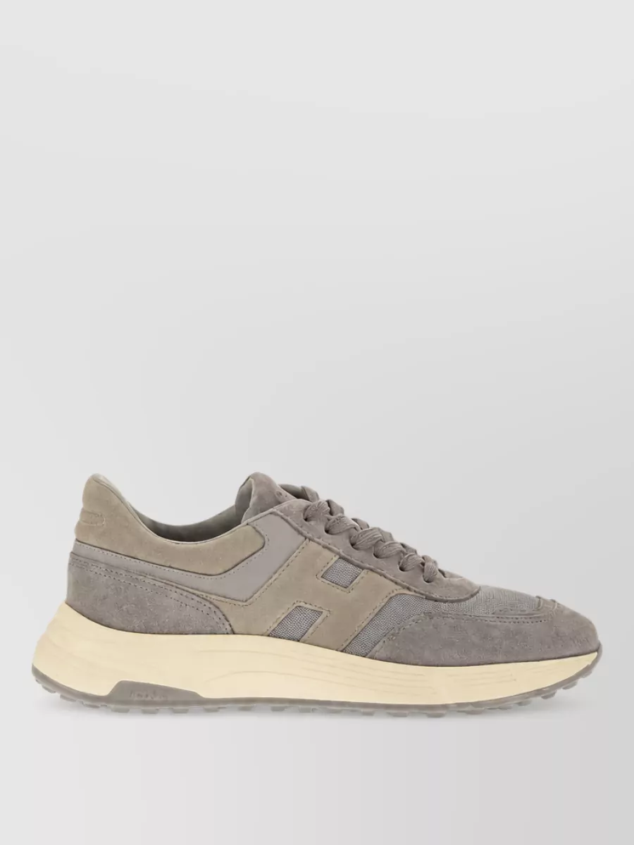 Hogan Leather And Fabric Low-Top Sneakers