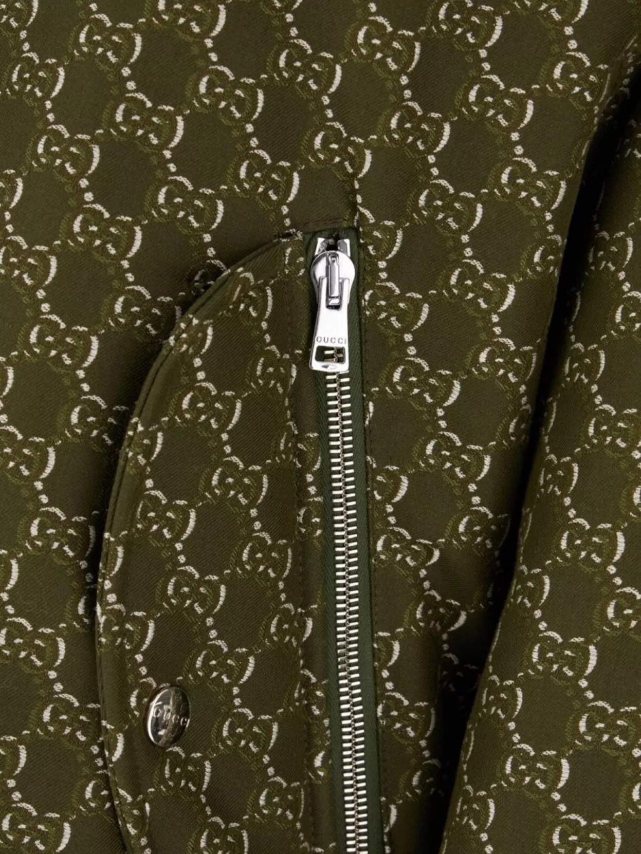 Gucci Embroidered Cotton Padded Bomber Jacket
