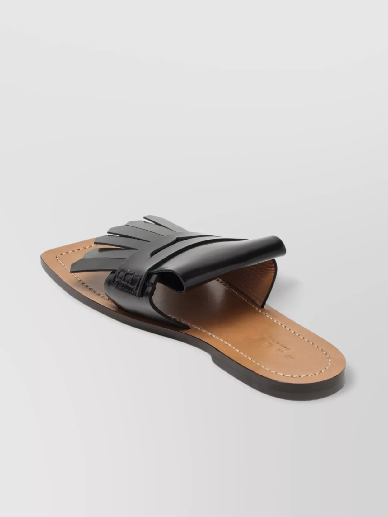 Marni Leather Fringe Sandal Open Toe Sole