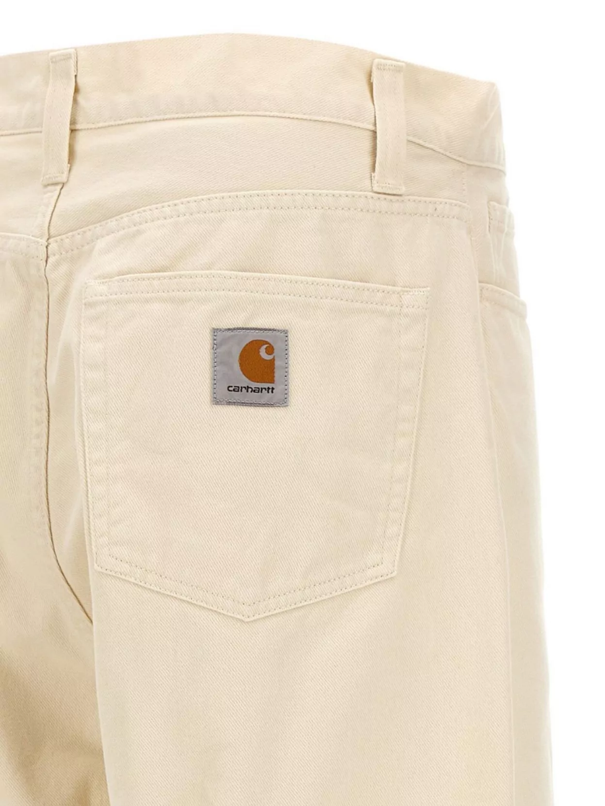 Carhartt Wip Slim Fit Denim Trousers With Pockets And Loops