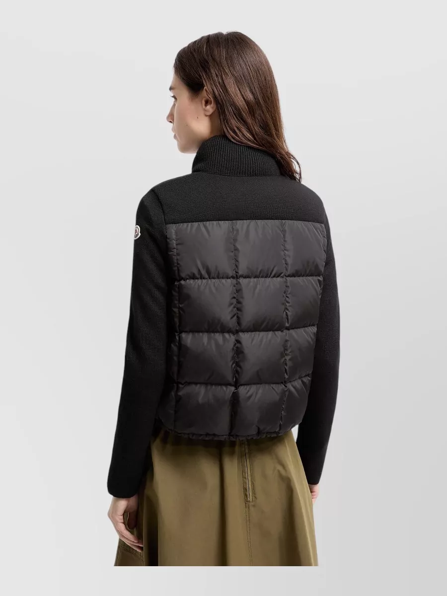 Moncler Wool Quilted Padded Zip-Up Cardigan