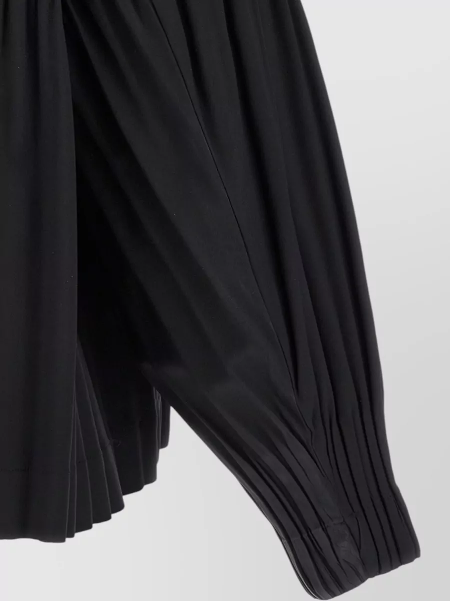 Pleats Please Issey Miyake Pleated Single-Breasted Coat