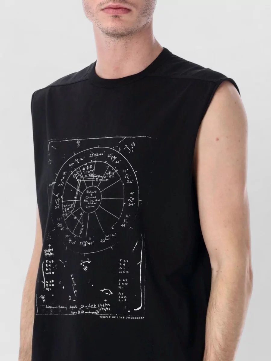 Rick Owens Astrological Chart Graphic Sleeveless T Shirt