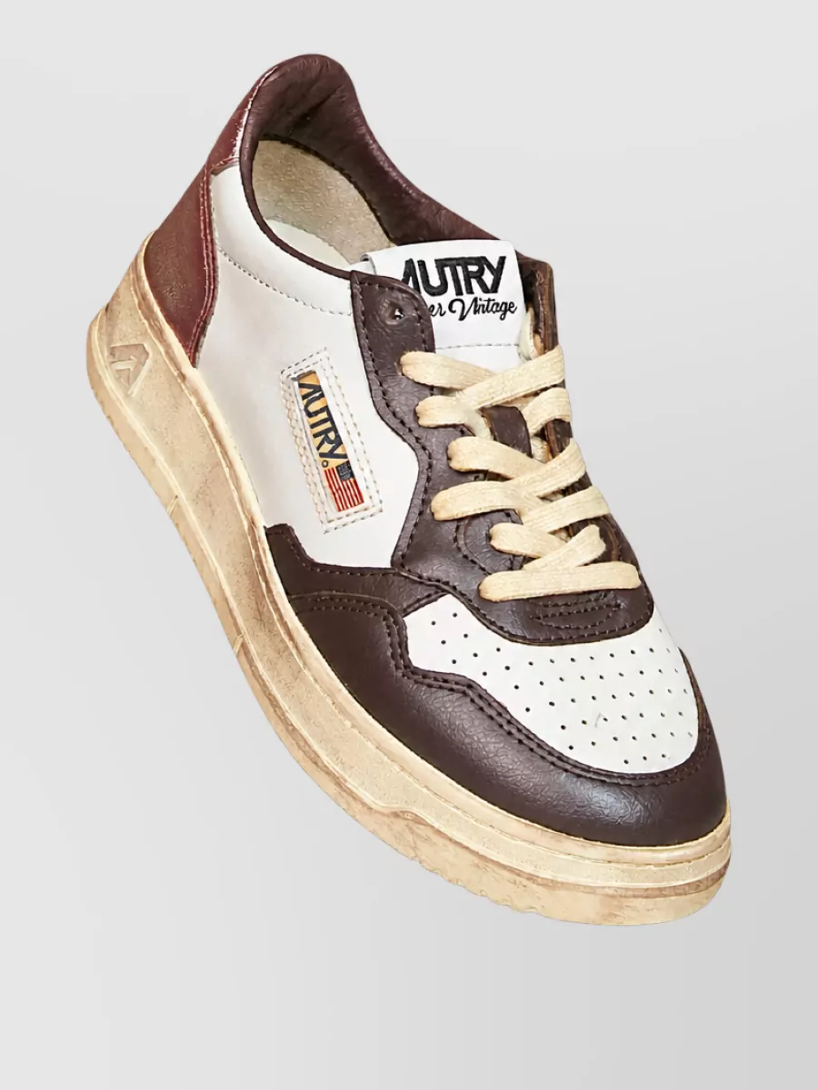 Autry Leather Low-Top Lace-Up Sneakers
