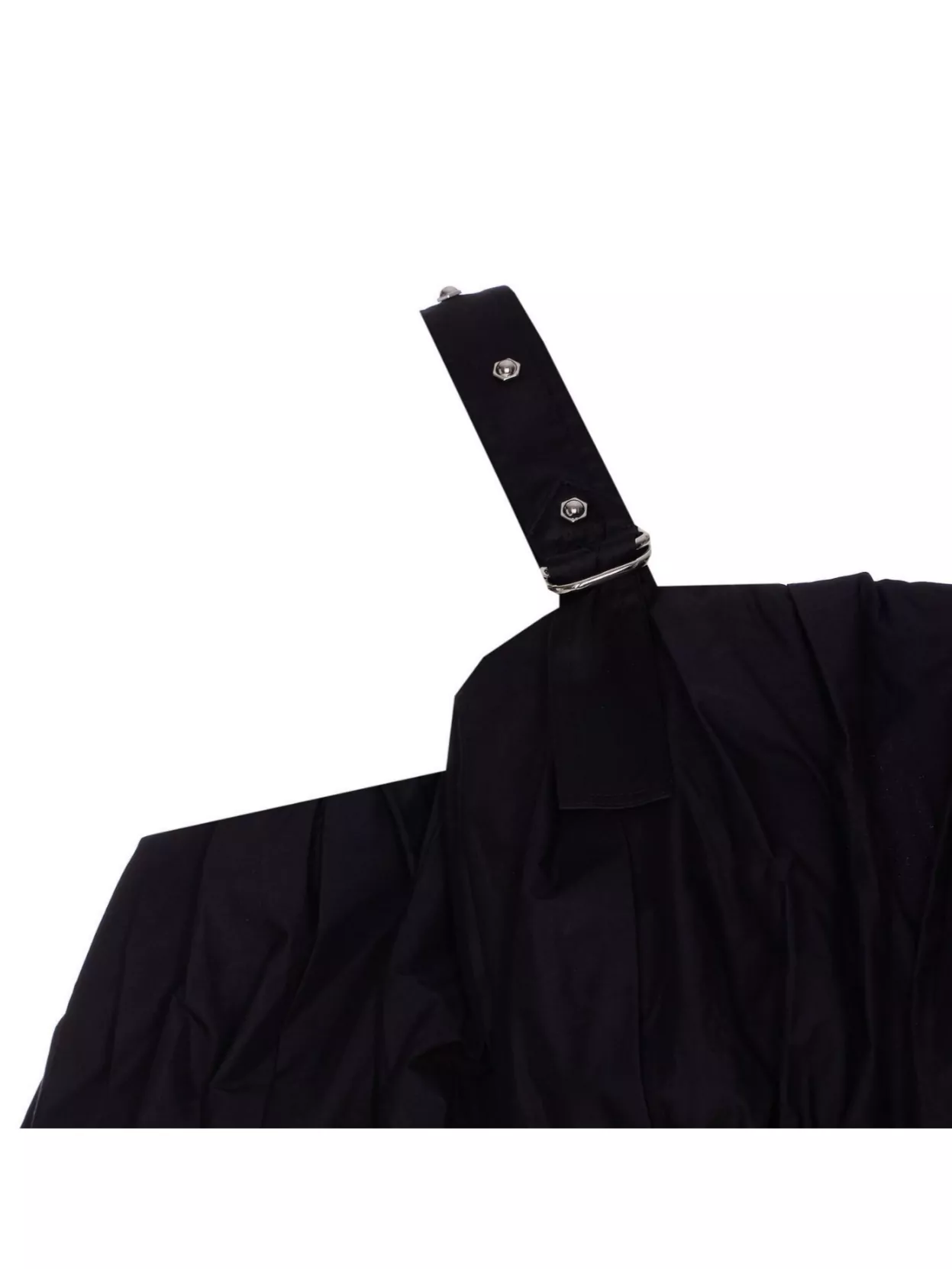 Pinko 'raul' Black Top With Adjustable Straps And Removable Sleeves