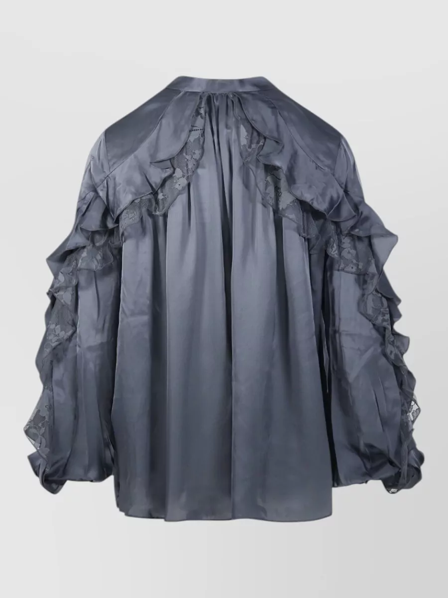 Zimmermann Valiant Lace-trim Ruffled Blouse