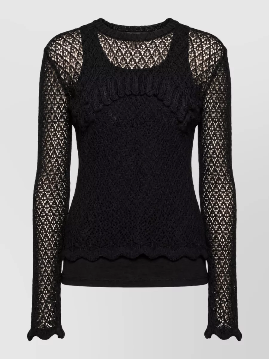 Blumarine Silk asymmetric knitted top